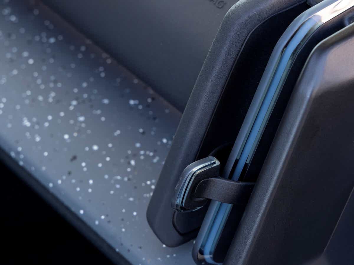 Close-up of an interior detail of a Volvo EX30