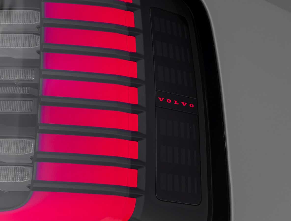 Tail light close-up of a Volvo EX30