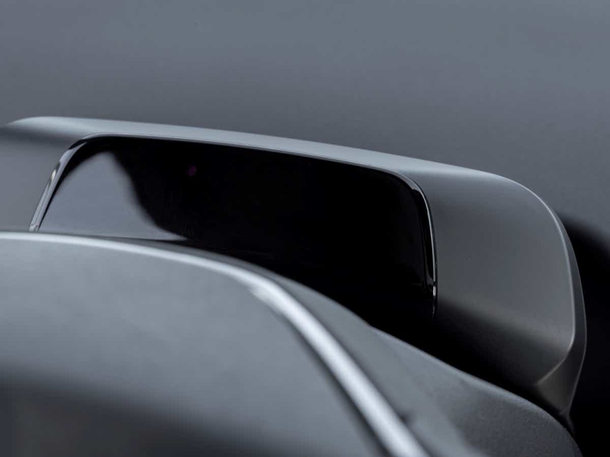 Close-up of a Volvo EX30 interior dashboard display