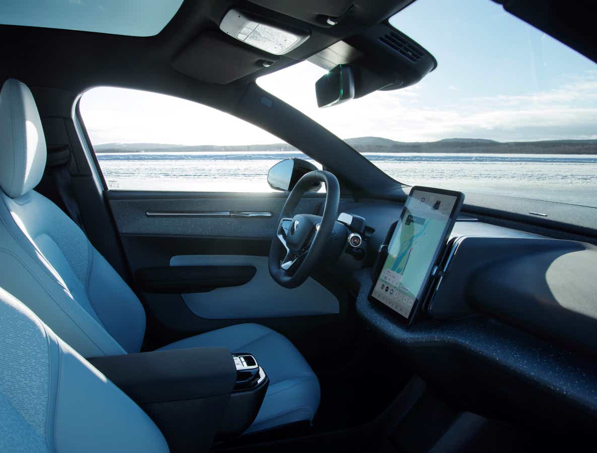 Interior dashboard of a Volvo EX30