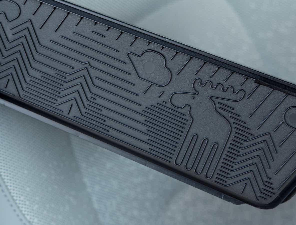 Close-up of a Volvo EX30 interior detail