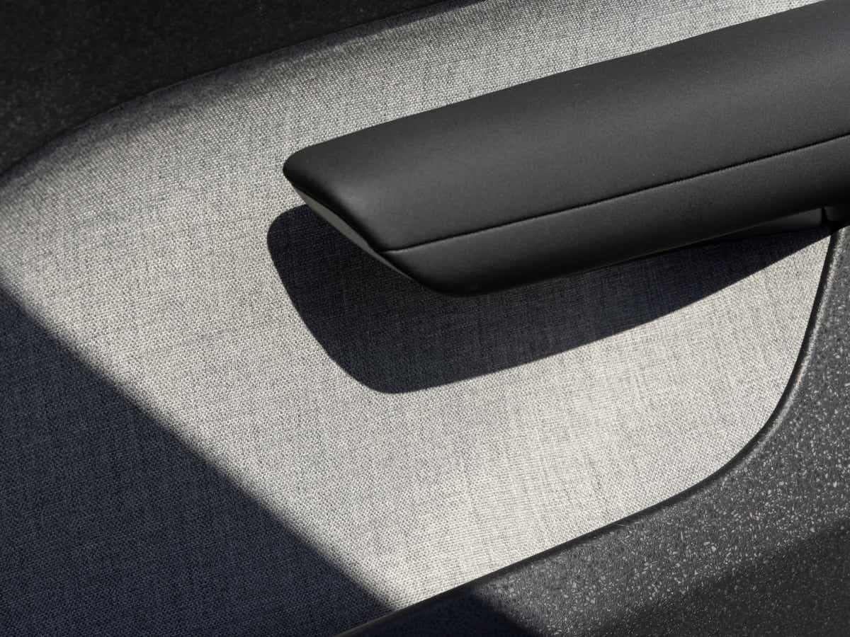 Interior door panel close-up of a Volvo EX30