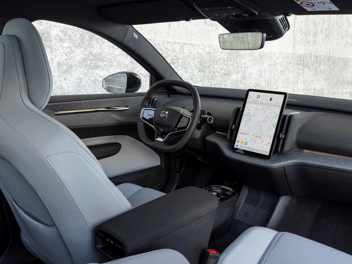 Interior dashboard of a Volvo EX30