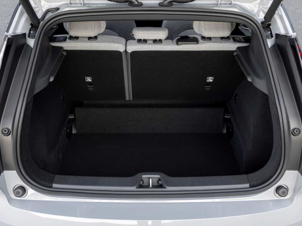 Boot space of a Volvo EX30