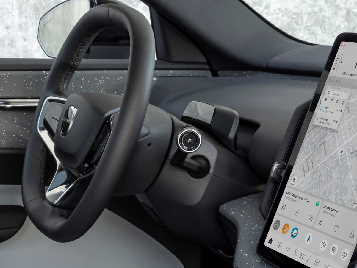 Interior dashboard of a Volvo EX30