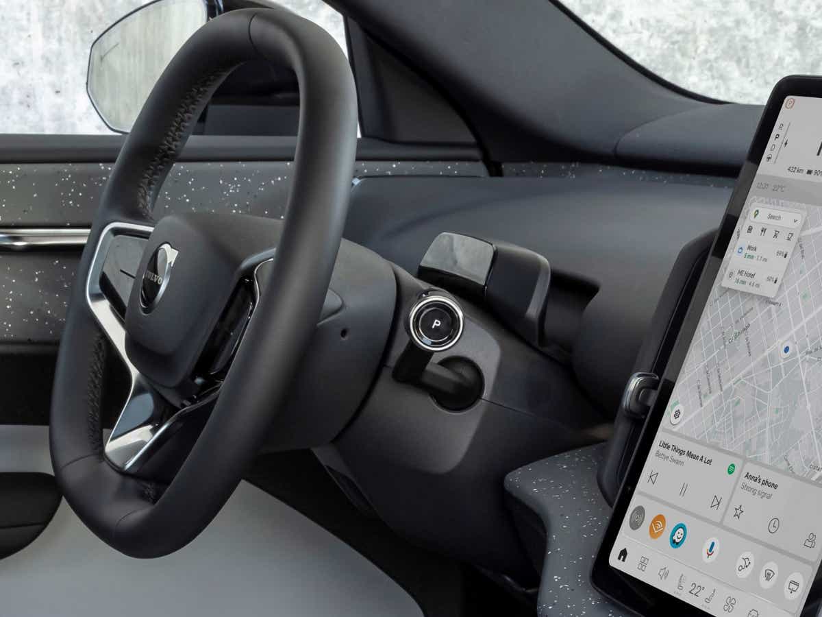 Interior dashboard of a Volvo EX30