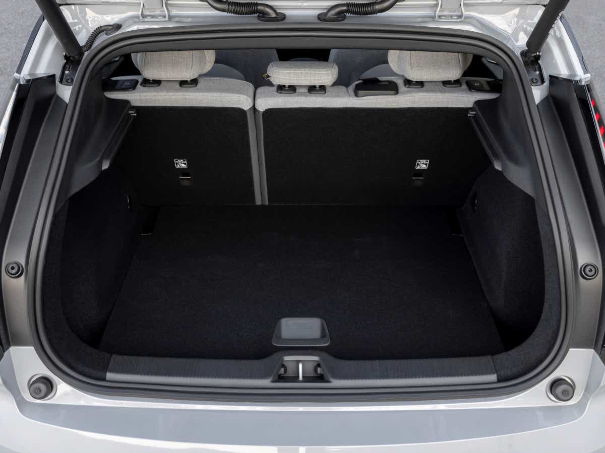 Boot space of a volvo ex30
